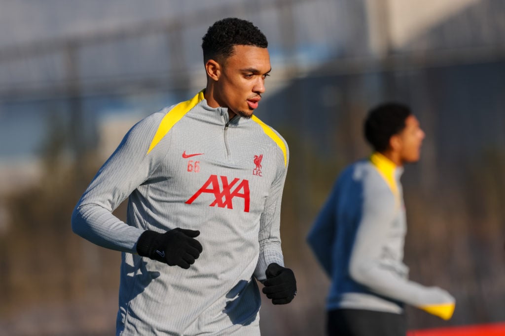 Liverpool FC Training Session And Press Conference - UEFA Champions League 2024/25 League Phase MD5