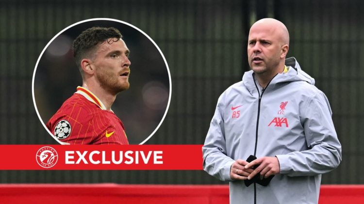 Liverpool's Dutch manager Arne Slot leads a training session, at the AXA training centre in Liverpool, north west England, on November 4, 2024, on ...