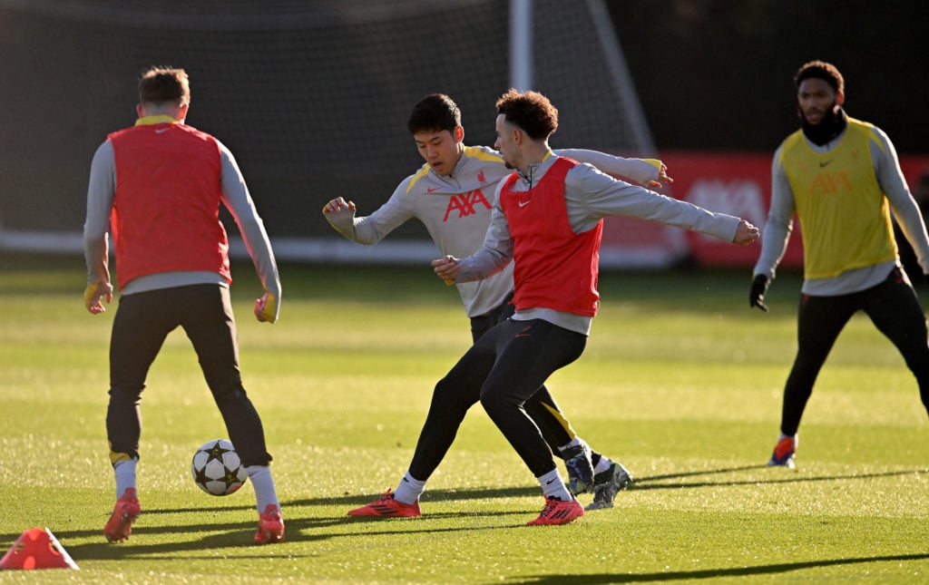 Liverpool FC Training Session And Press Conference - UEFA Champions League 2024/25 League Phase MD5