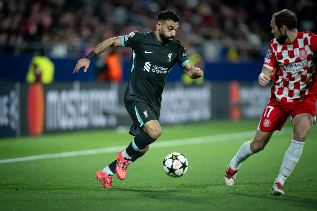 Mohamed Salah (Liverpool FC) seen in action during a UEFA