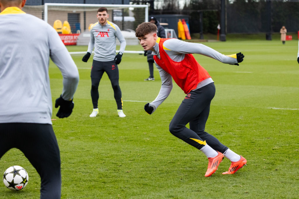 Liverpool FC Training Session And Press Conference - UEFA Champions League 2024/25 League Phase MD6