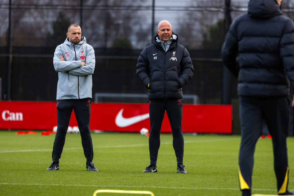 Liverpool FC Training Session And Press Conference - UEFA Champions League 2024/25 League Phase MD6