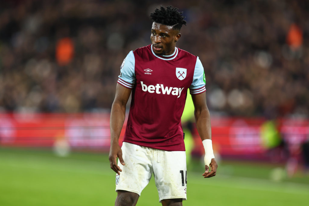 Mohammed Kudus of West Ham United during the Premier League match between West Ham United FC and Brighton and Hove Albion FC at London Stadium