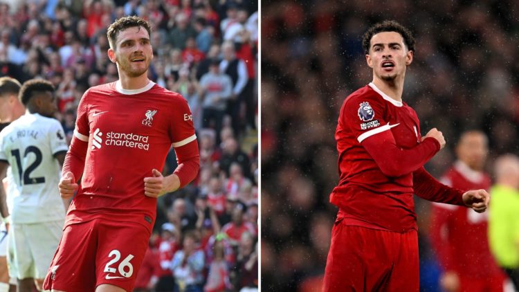 Curtis Jones and Andy Robertson