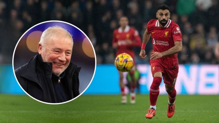 Mohamed Salah of Liverpool in action during the Premier League match. Inset, Ally McCoist.