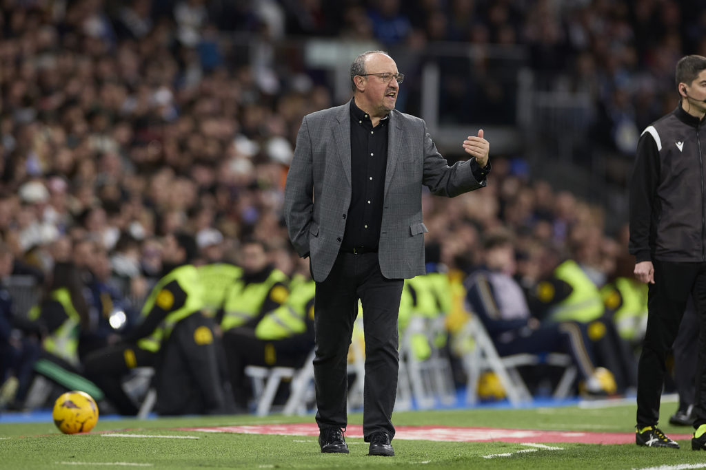Rafael Benitez, the head coach of RC Celta de Vigo gestures