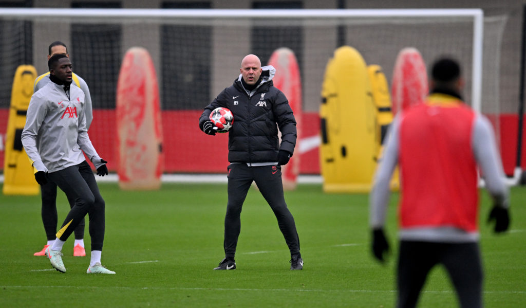 Liverpool FC Training Session And Press Conference - UEFA Champions League 2024/25 League Phase MD7