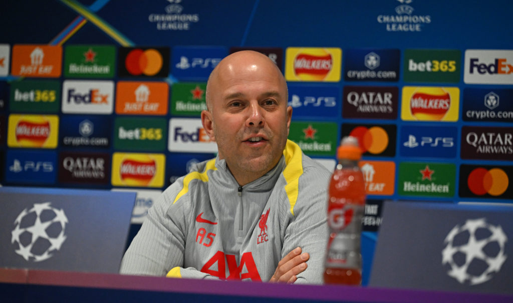 Liverpool FC Training Session And Press Conference - UEFA Champions League 2024/25 League Phase MD7