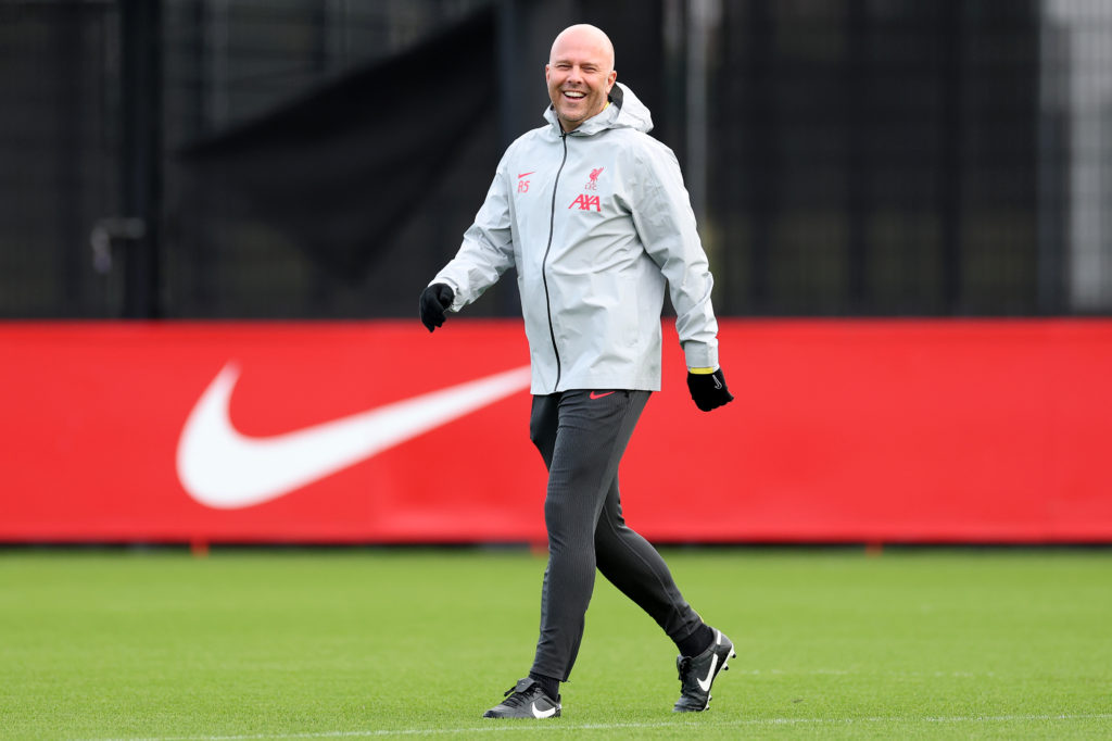 Liverpool FC Training Session And Press Conference - UEFA Champions League 2024/25 League Phase MD8