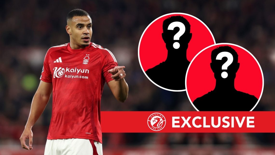 Murillo of Nottingham Forest. Inset, two question mark players.