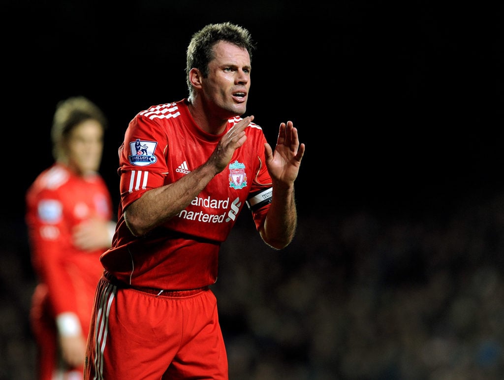 Jamie Carragher during Chelsea v Liverpool - Carling Cup Quarter Final