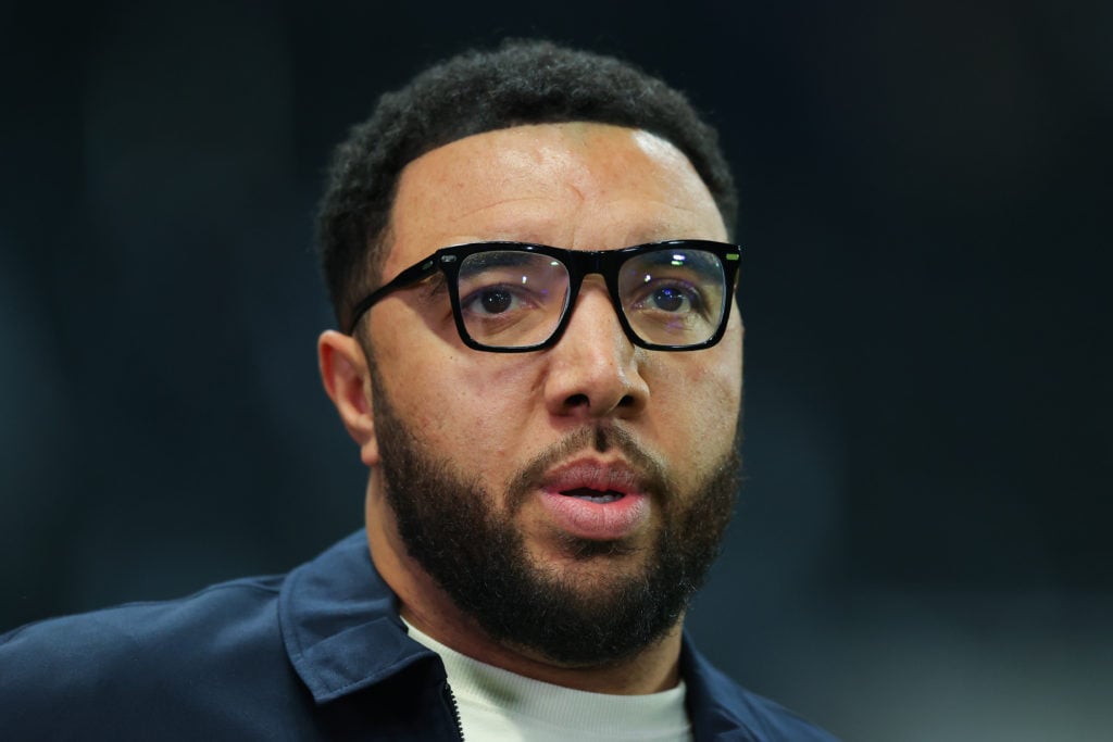 CBS Sports pundit Troy Deeney during the Carabao Cup Semi Final Second Leg match between Newcastle United and Arsenal at St James' Park