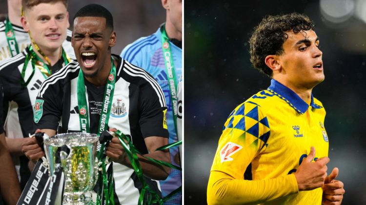 Split image of Alexander Isak and Stefan Bajcetic