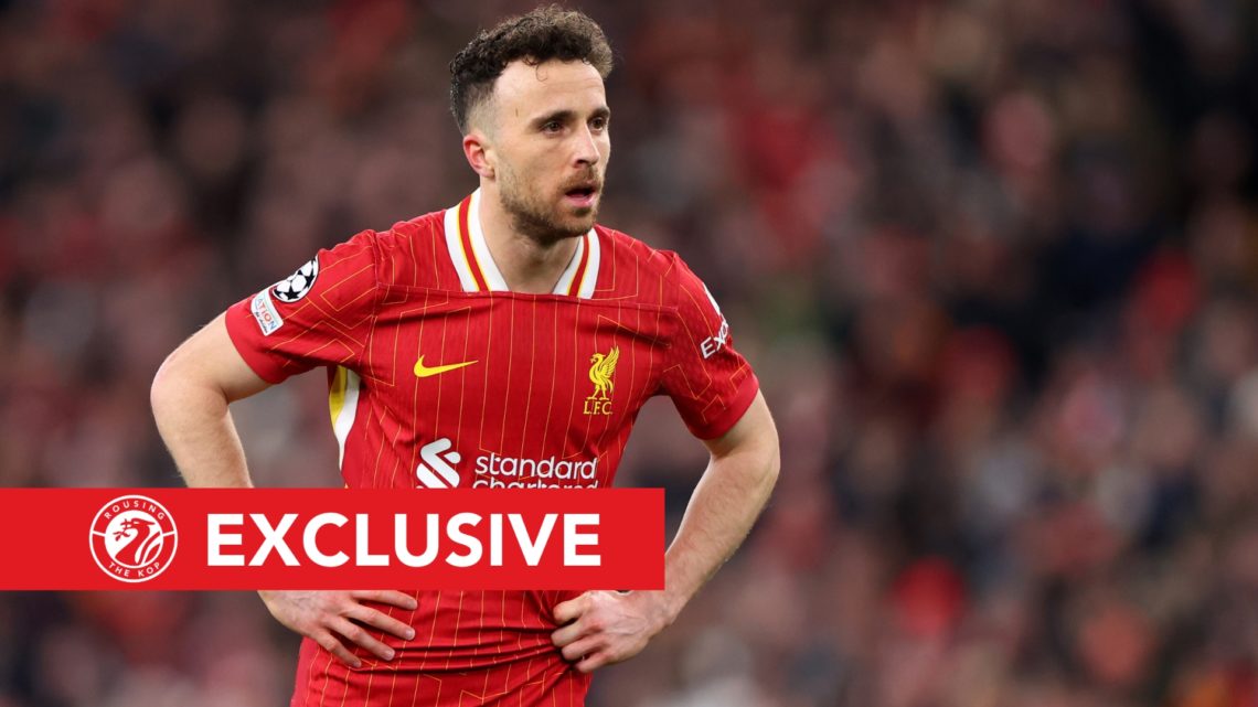 RTK Exclusive: Diogo Jota of Liverpool looks on during the UEFA Champions League 2024/25 Round of 16 Second Leg match between Liverpool FC and Pari...