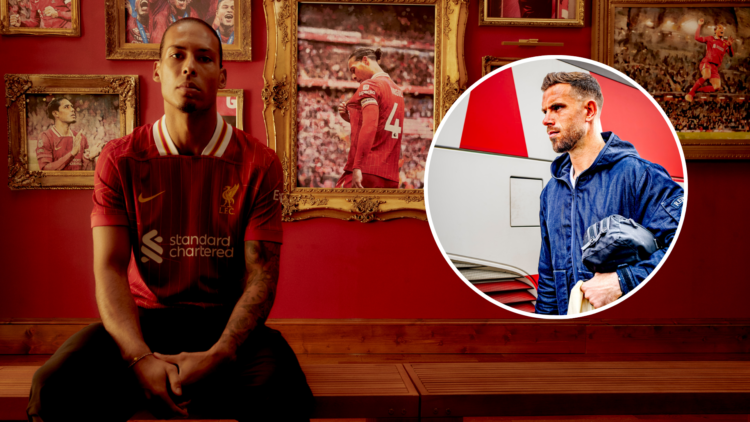 Virgil van Dijk poses after signing new Liverpool contract. Jordan Henderson prepares for a match with Ajax.