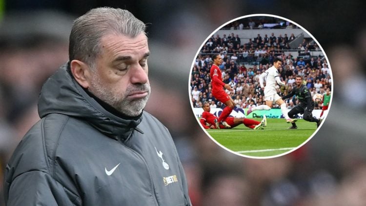 Main image, Ange Postecoglou of Tottenham Hotspur looks dejected during the Premier League match between Fulham FC and Tottenham Hotspur FC at Crav...