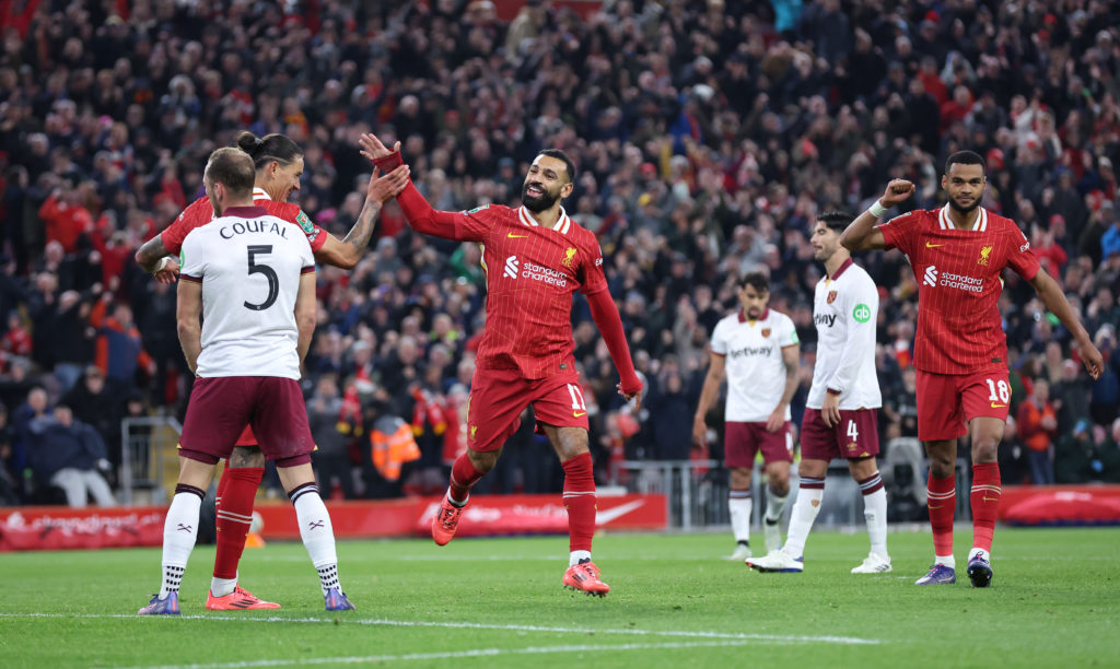 Liverpool v West Ham United - Carabao Cup Third Round