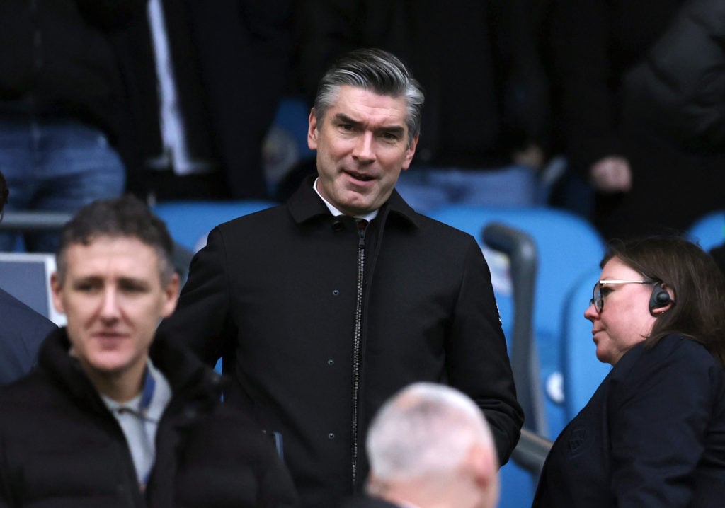 Liverpool sporting director Richard Hughes attends Man City vs Liverpool in the Premier League.