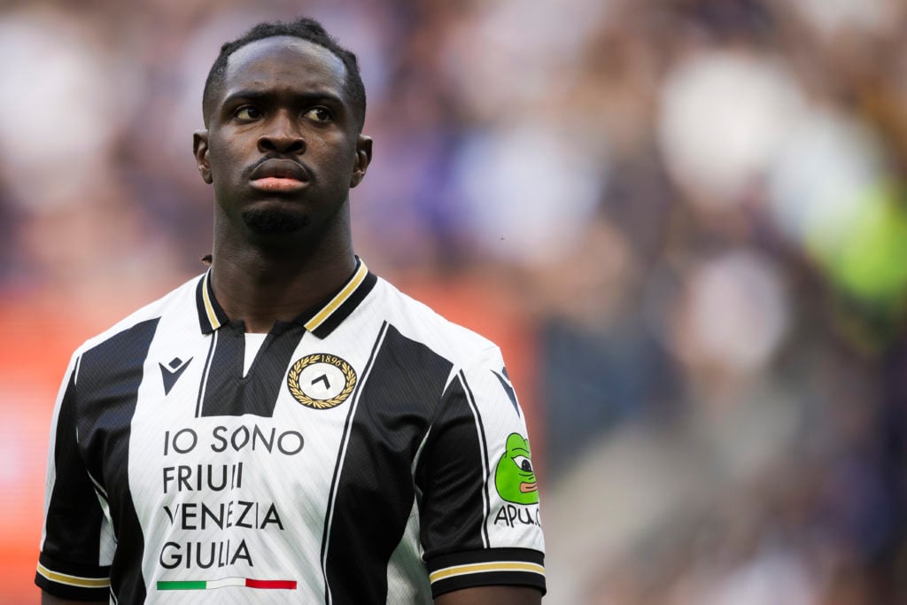 Oumar Solet of Udinese Calcio looks on during the Serie A
