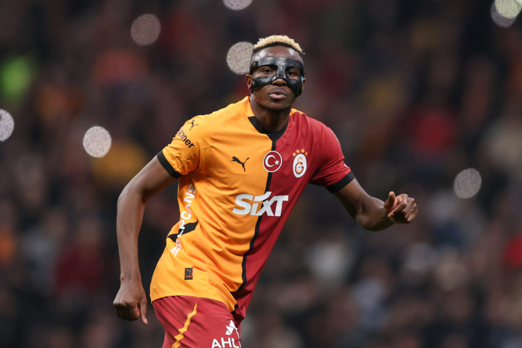 Victor Osimhen pictured playing for Galatasaray in the Turkish Super Lig.