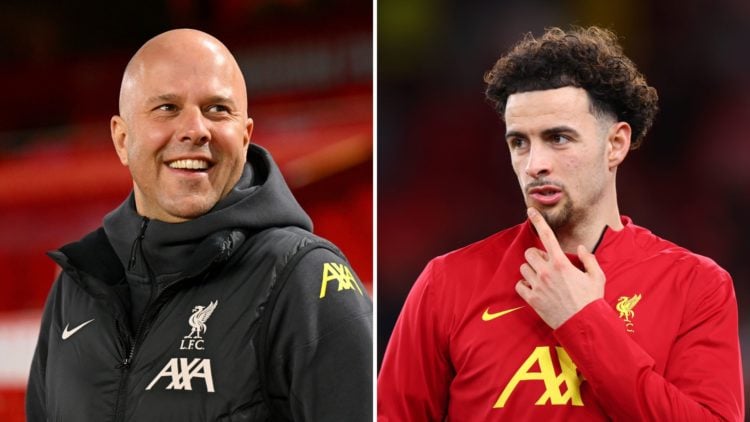 Split image of Liverpool manager Arne Slot [L] and Liverpool midfielder Curtis Jones [R]