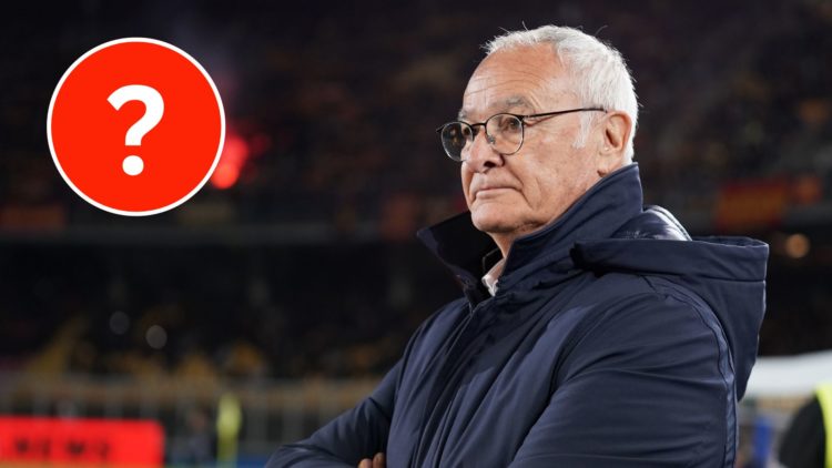 AS Roma manager Claudio Ranieri with a mystery player insert