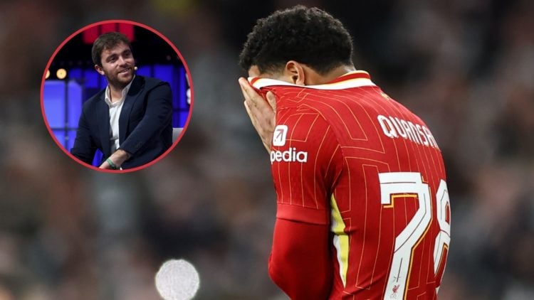 Main image, Jarell Quansah of Liverpool looks dejected during the Carabao Cup Final between Liverpool and Newcastle United at Wembley Stadium on Ma...