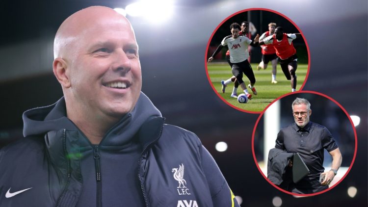 Main image, Arne Slot, manager of Liverpool, during the UEFA Champions League 2024/25 UEFA Champions League 2024/25 Round of 16 Second Leg match be...