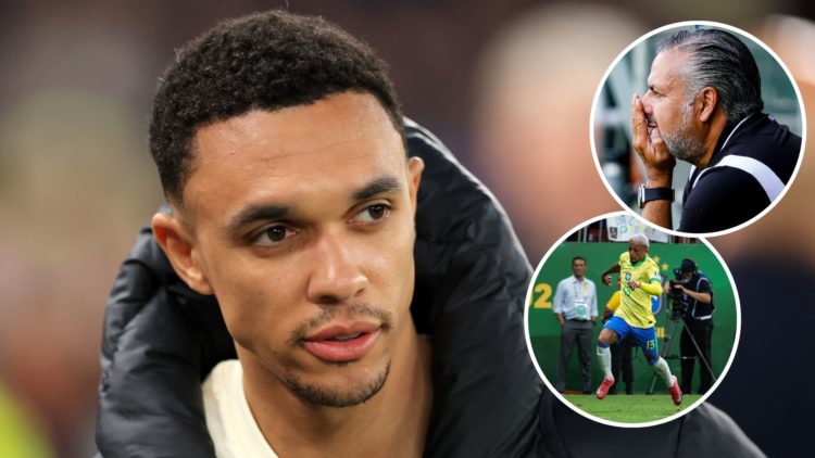 Main image, Trent Alexander-Arnold of Liverpool looks on prior to the Premier League match between Liverpool FC and Everton FC at Anfield on April ...