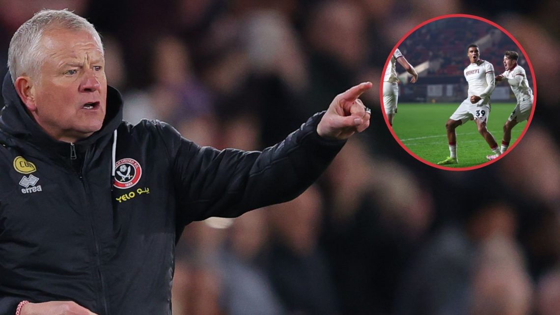 Main image, Chris Wilder, manager of Sheffield United, issues instructions during the Sky Bet Championship match between Sheffield United FC and Co...