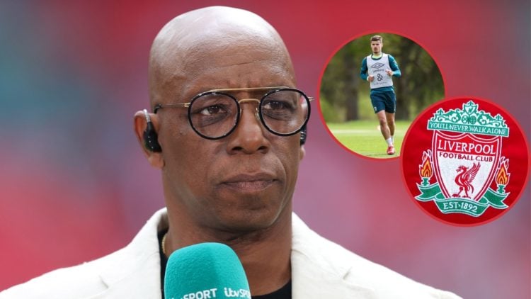 Main image, TV pundit Ian Wright during the Emirates FA Cup Semi Final match between Nottingham Forest and Manchester City at Wembley Stadium on Ap...