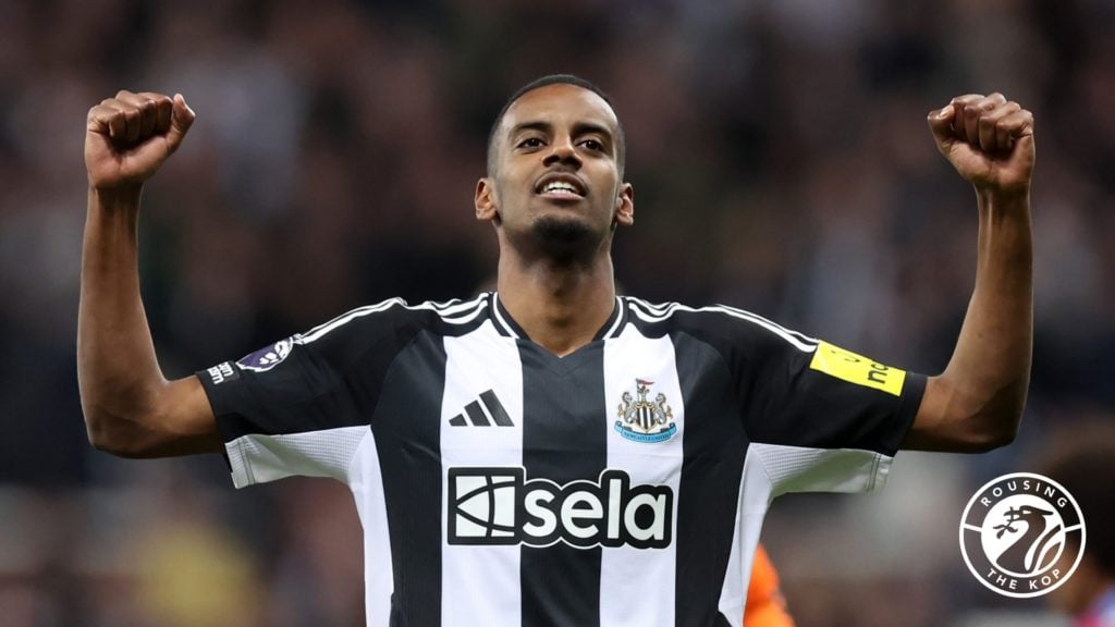 Newcastle United striker Alexander Isak celebrates