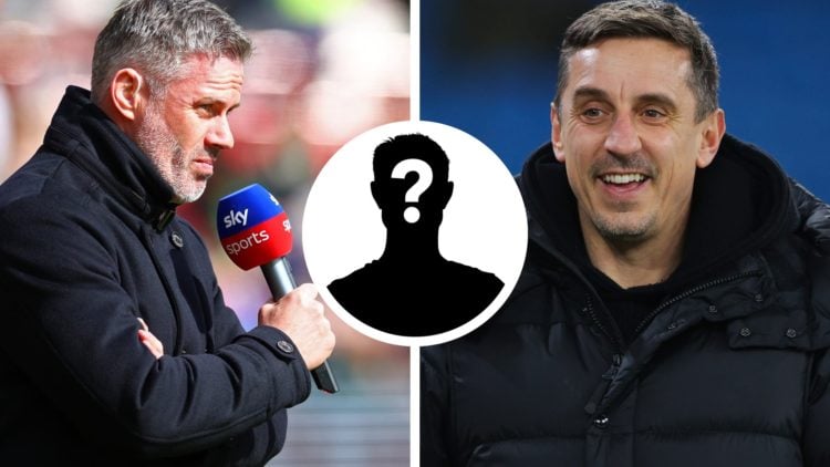 Split image showing Sky Sports commentators Jamie Carragher and Gary Neville