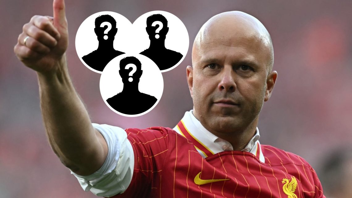 Liverpool manager Arne Slot with three mystery player inserts