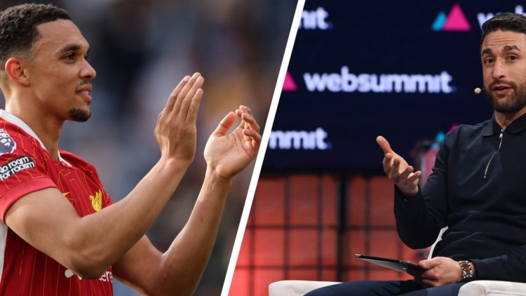 Liverpool defender Trent Alexander-Arnold and journalist David Ornstein