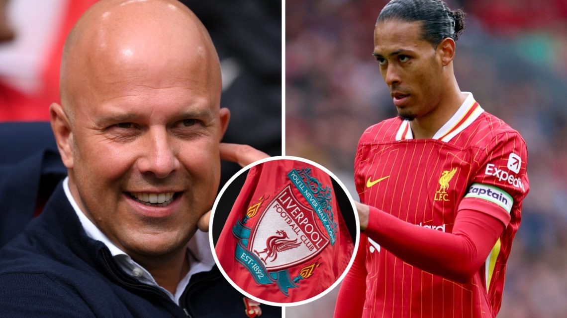 Split image showing Liverpool manager Arne Slot and captain Virgil van Dijk