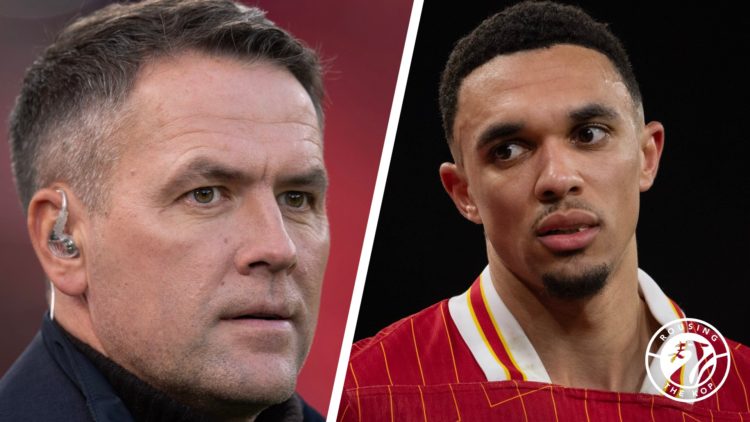 Pundit Michael Owen and Liverpool defender Trent Alexander-Arnold