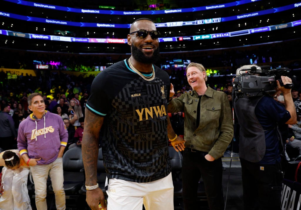 Celebrities At The Los Angeles Lakers Game