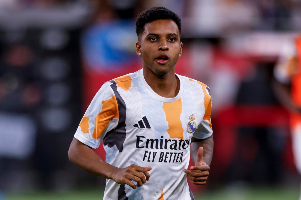 Rodrygo pictured during the Copa del Rey match between Real Madrid and Barcelona.