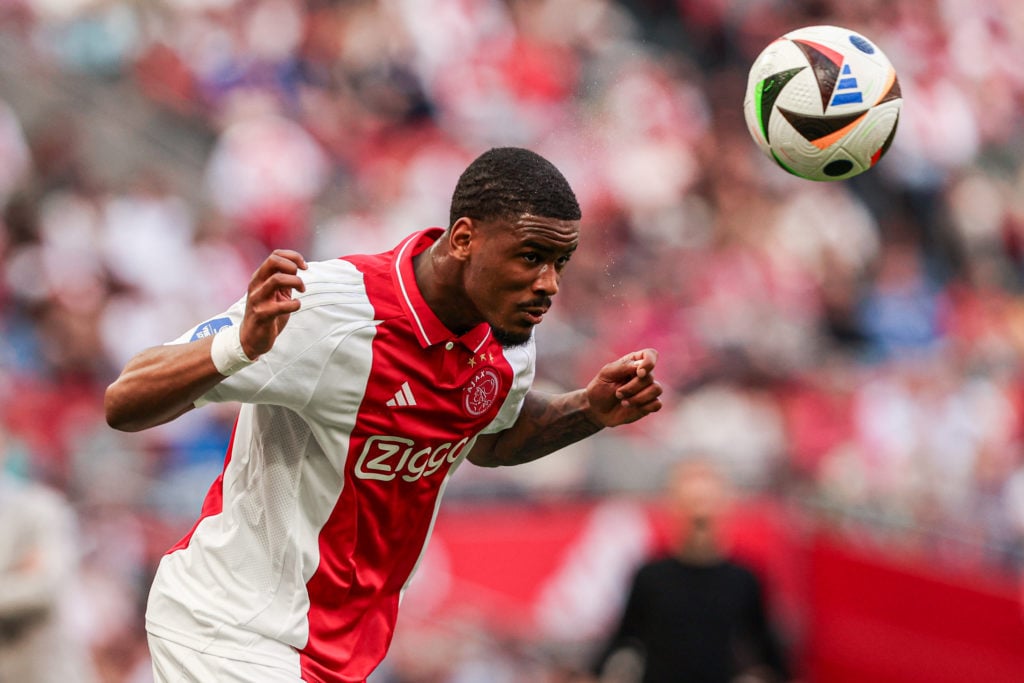 Ajax centre-back Jorrel Hato pictured in action.