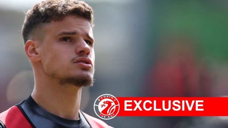 Left-back Milos Kerkez trains with Bournemouth.