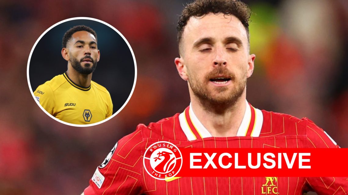 Diogo Jota sighs during Liverpool's UEFA Champions League clash with PSG at Anfield. Matheus Cunha in action for Wolves against Manchester City at ...