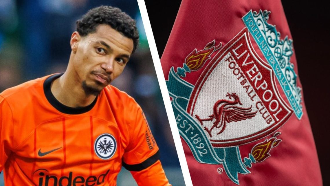 Hugo Ekitike looks dejected during the Bundesliga match between Eintracht Frankfurt and Werder Bremen at Weserstadion. A Liverpool corner flag flap...