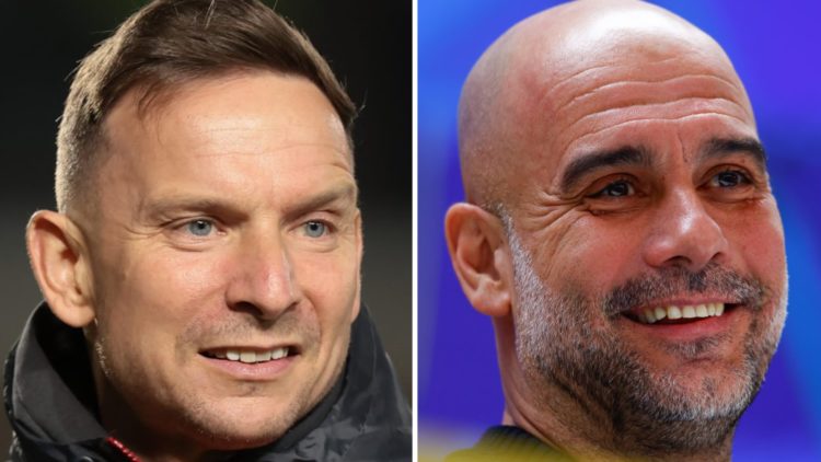Pep Lijnders takes the Liverpool warm up ahead of a Europa League clash with Atalanta. Pep Guardiola smiles during a UEFA Champions League press co...