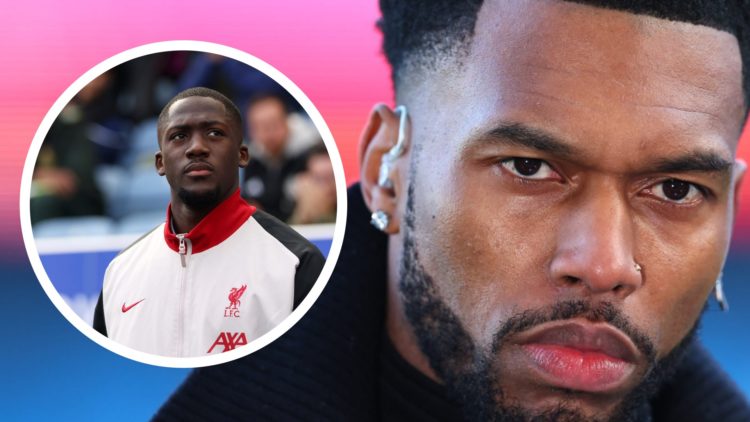 Daniel Sturridge on punditry duty for Liverpool vs Manchester City at the Etihad Stadium. Ibrahima Konate in Liverpool training gear ahead of the P...