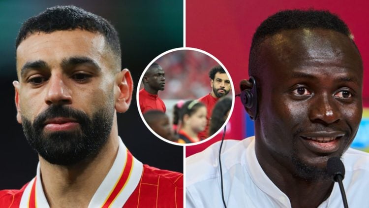 Mohamed Salah of Liverpool in action during the 2025 Carabao Cup final. Sadio Mane smiles while being unveiled as a Bayern Munich player. Mohamed S...