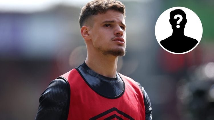 AFC Bournemouth defender Milos Kerkez with a mystery insert