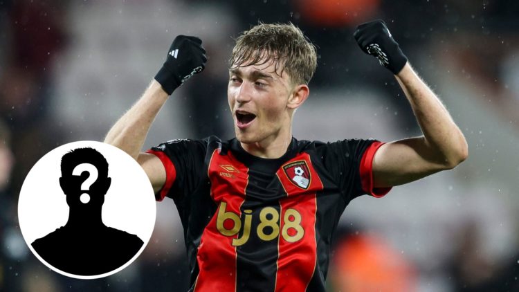 Bournemouth's Dean Huijsen. Inset, mystery player.