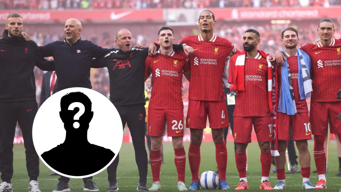 Liverpool team. Inset, mystery player.