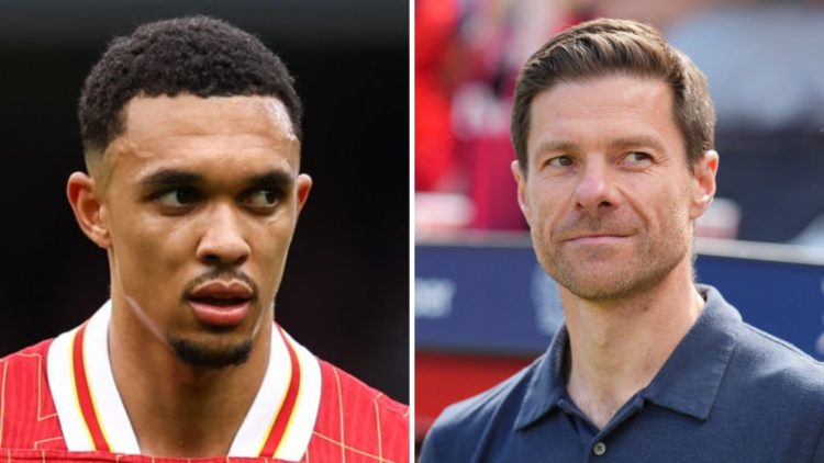 Split image, Trent Alexander Arnold. Xabi Alonso.